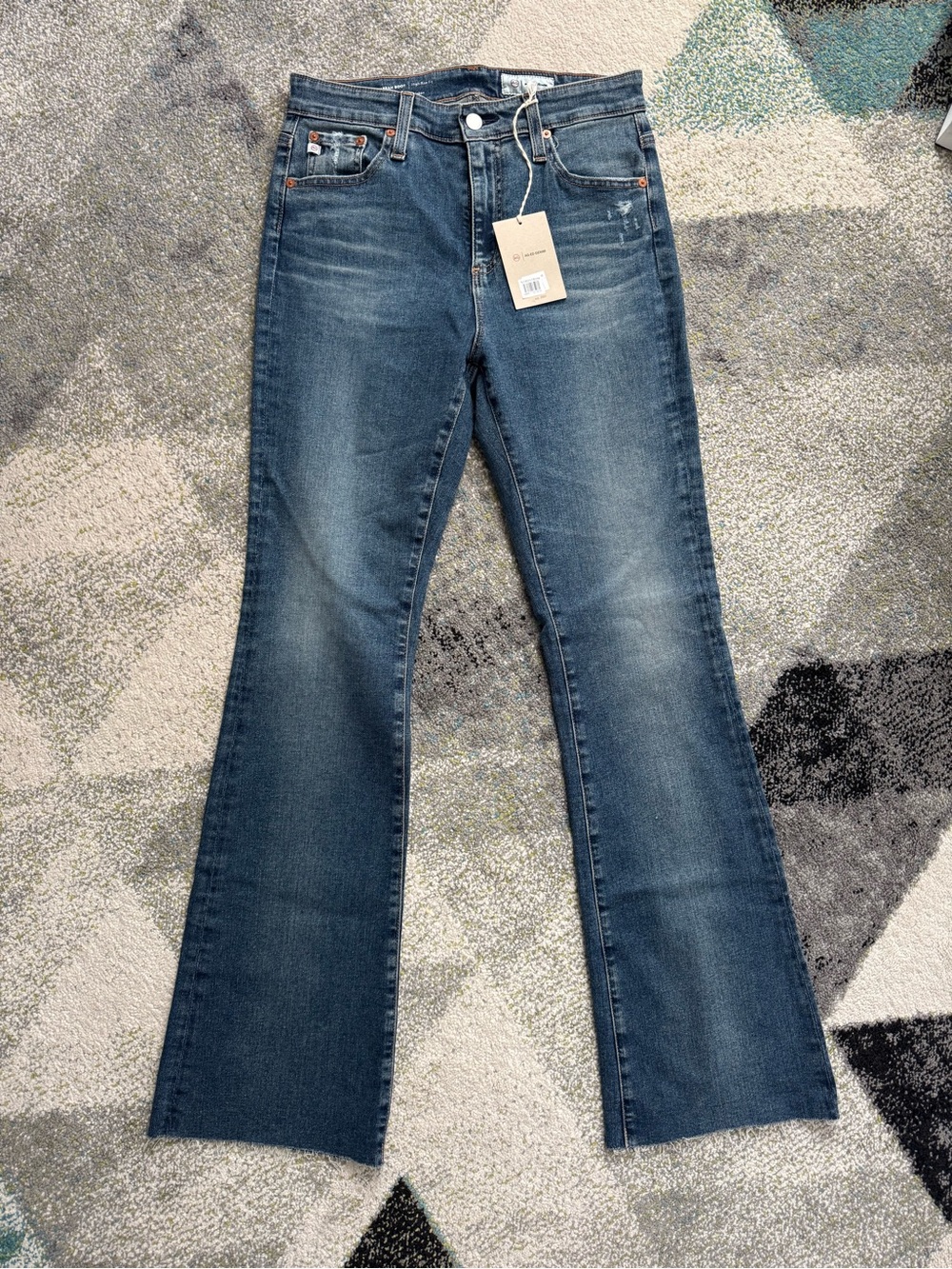 Ag Adriano Goldschmied Women's Medium Blue Light Flare Jeans